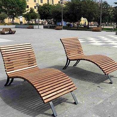 Moderne Liege - FORMIA  - TLF srl - Holz / Metall / für Außenbereich
