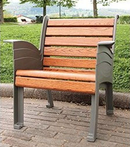 Moderner Sessel - SABAUDO   - TLF srl - Holz / Aluminium / grau