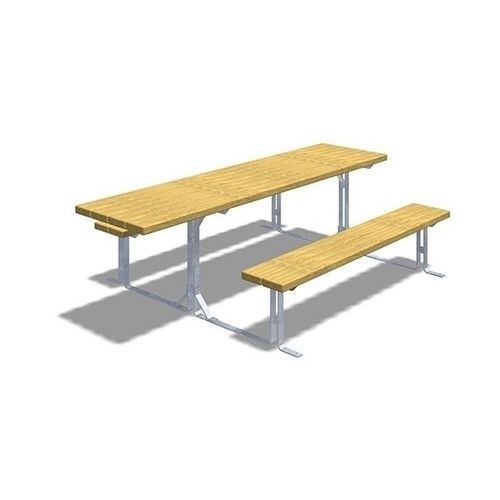 Klassischer Picknicktisch - OLIVIA ACCESSIBILE  - TLF srl - Kiefer / Gestell aus Metall / rechteckig