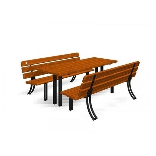 Klassischer Picknicktisch - ISIDORA  - TLF srl - Holz / Gestell aus Stahl / rechteckig
