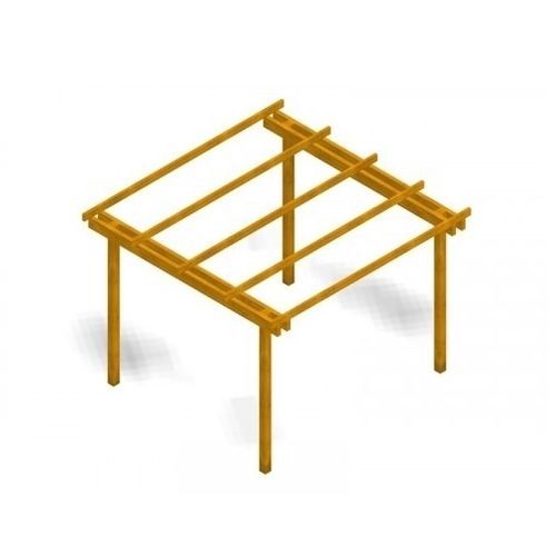 Selbsttragende Pergola - 3.401 - TLF srl - Holz / für öffentliche Bereiche / modern