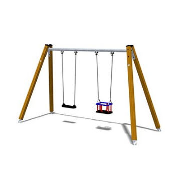 Metallschaukel - CAMILLA G GZJ   - TLF srl - Holz / Spielplatz / doppelt
