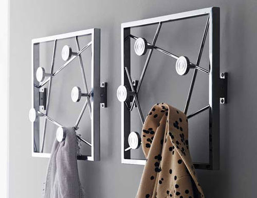 Wandmontierter Garderobenständer - QUADRO - Flai - modern / Metall