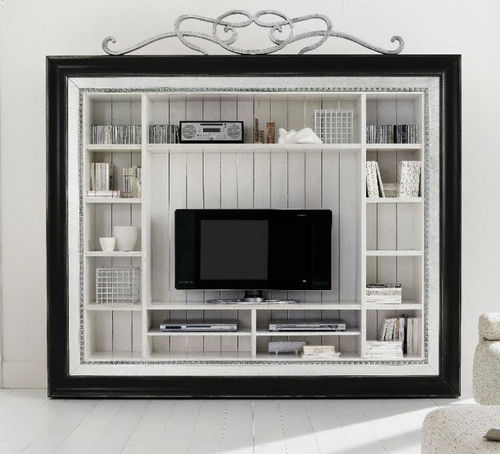 Klassisches Fernseh-Sideboard - 8110.3  - Flai - Holz / poliertes Holz / nicht angegeben