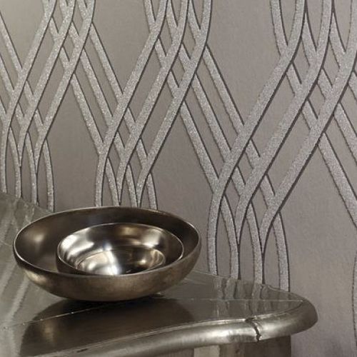 Moderne Tapete - SHIMA : ARIOSO - ROMO - Motiv / Stoffoptik / violett