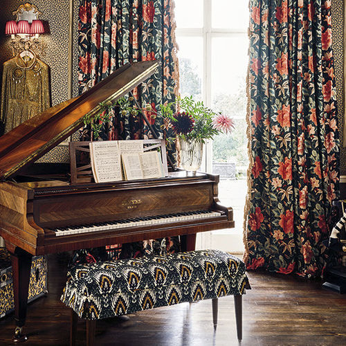 Möbelstoff - LAVINIA  - ROMO - für Vorhänge / Blumenmotive / Polyester