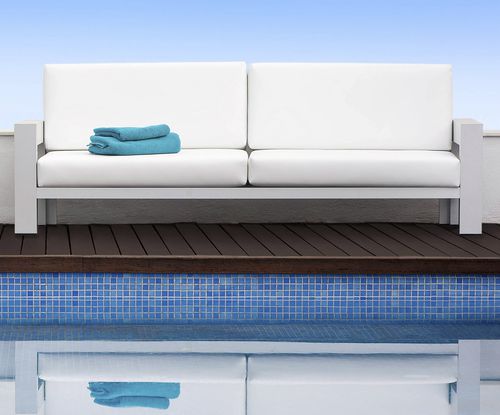 Modernes Sofa - LAGUNA BLUE 3 - Tadel Grup - für Garten / Stoff / weiß
