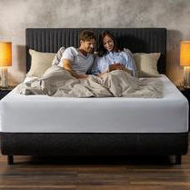 Doppelbett - Arc™️ - TEMPUR - modern / Polster / Kopfteil