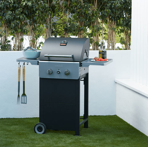 Gas-Gartengrill - Spring 2002 - BARBECOOK - auf Rollen / bodenstehend / Metall