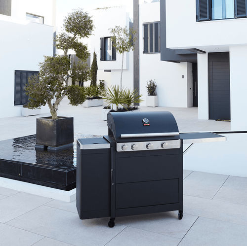 Gas-Gartengrill - Stella 3221 - BARBECOOK - auf Rollen / Metall / mit Stauraum
