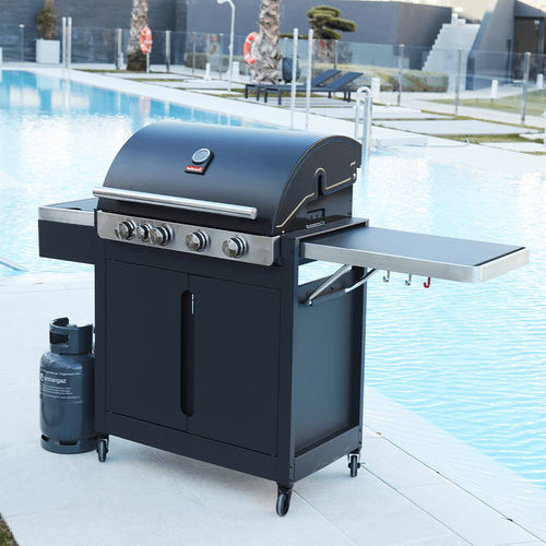 Gas-Gartengrill - Stella 4311 - BARBECOOK - auf Rollen / Metall / mit Stauraum