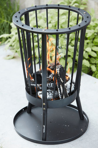Garten-Feuerstelle / Holz - Modern Ronda - BARBECOOK - lackierter Stahl / rund / schwarz
