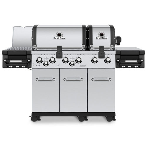 Gas-Gartengrill - REGAL S 690 PRO INFRARED - Broil King - auf Rollen / Edelstahl / mit Stauraum