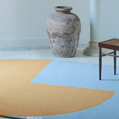 Klassischer Teppich - AURA  - BESANA MOQUETTE - geometrisches Muster / orange / blau