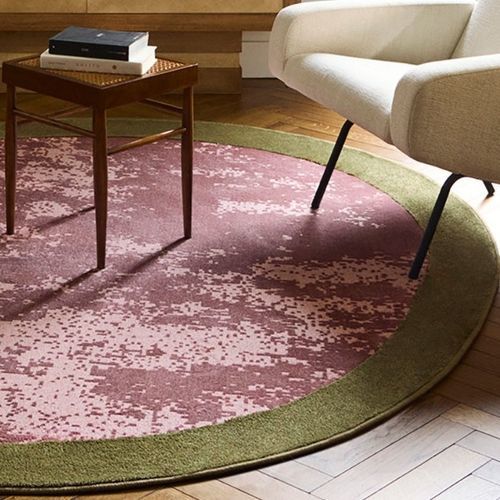 Moderner Teppich - ORBIT  - BESANA MOQUETTE - schillerndes Motiv / rund / Struktur