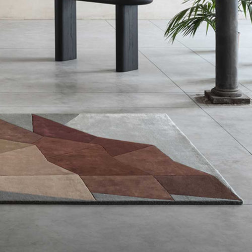 Moderner Teppich - BILOBA  - BESANA MOQUETTE - geometrisches Muster / Wolle / Viskose
