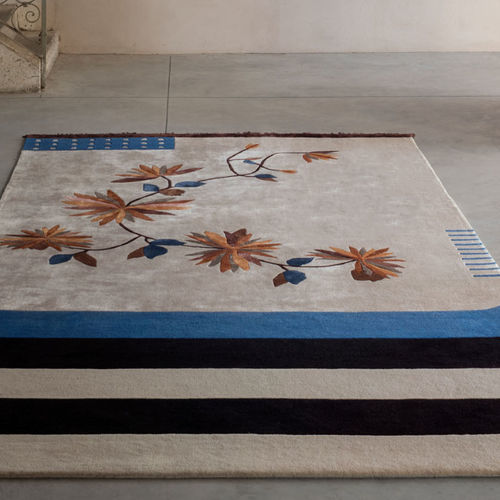 Moderner Teppich - KYU    - BESANA MOQUETTE - Streifenmuster / Blumenmotive / Wolle