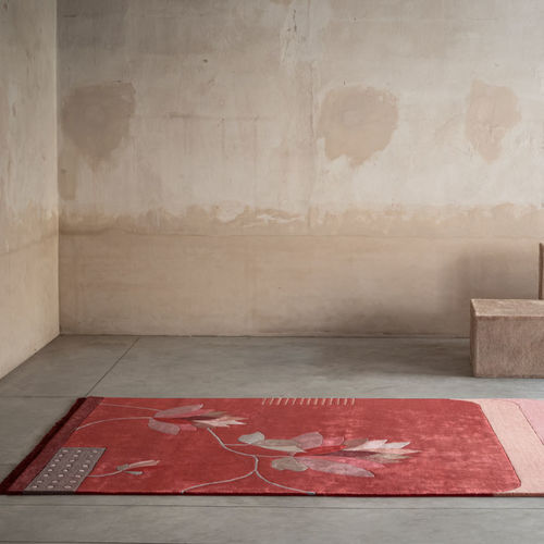Moderner Teppich - RYU   - BESANA MOQUETTE - Streifenmuster / Blumenmotive / Wolle