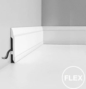 Polyurethan-Zierleiste - SX104 FLEX - BIANCHI LECCO SRL - profiliert / für E-Kabel / elastisch