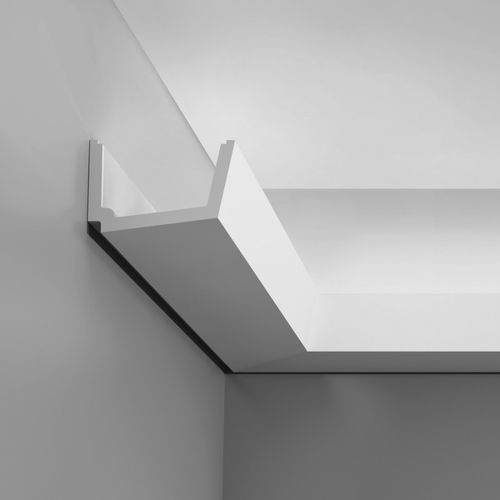 Polyurethan-Zierleiste - CORNICE C357 STRAIGHT - BIANCHI LECCO SRL - quadratisch / Innenbereich / für indirekte Beleuchtung.