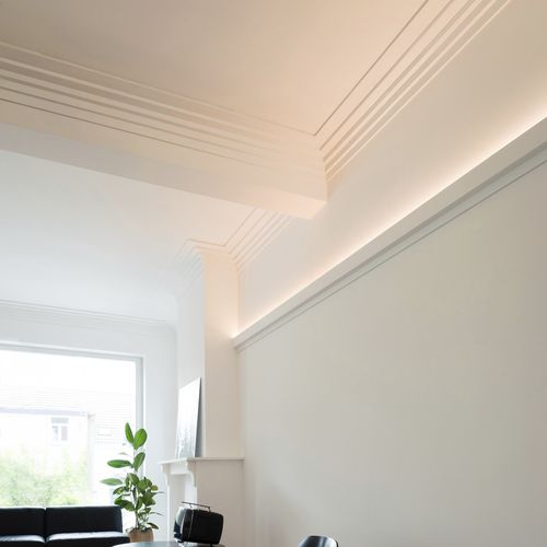 Wandmontiertes Gesims - CORNICE C393 - C383 - BIANCHI LECCO SRL - Polyurethan / Fertigbau / Innenbereich