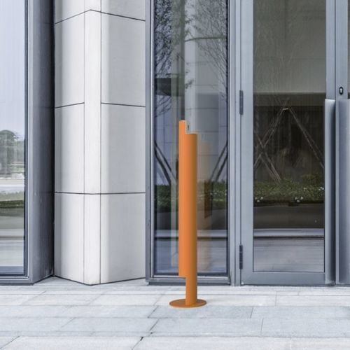 Sockel-Aschenbecher - SPLIT - CITY DESIGN - galvanisiertem Stahl / für Außenbereich / für öffentliche Bereiche