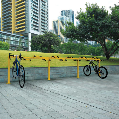 Bodenstehender Fahrradständer - STRICH - CITY DESIGN - horizontal / mit Lenkerhalterungen / für öffentliche Bereiche
