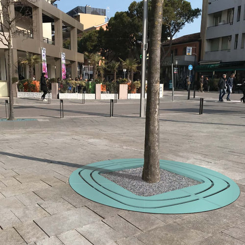 Kreisförmiges Baumgitter - EL PASO - CITY DESIGN - galvanisiertem Stahl / pulverbeschichteter Stahl / durchbrochen