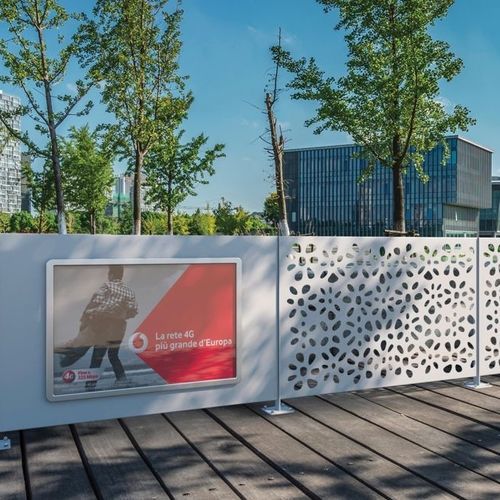 Dekorplatte / galvanisiertem Stahl - DECORO - CITY DESIGN - zur Außenraumgestaltung / thermolackiert / Metalloptik