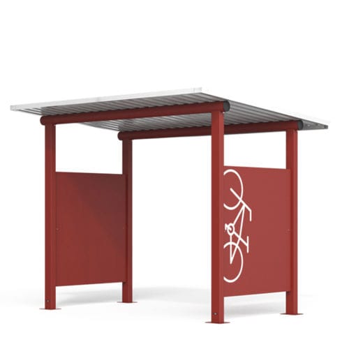 Nachhaltiger Fahrradunterstand - RADZOLL 3M - CITY DESIGN - wasserdicht / galvanisiertem Stahl / mehrere Plätze
