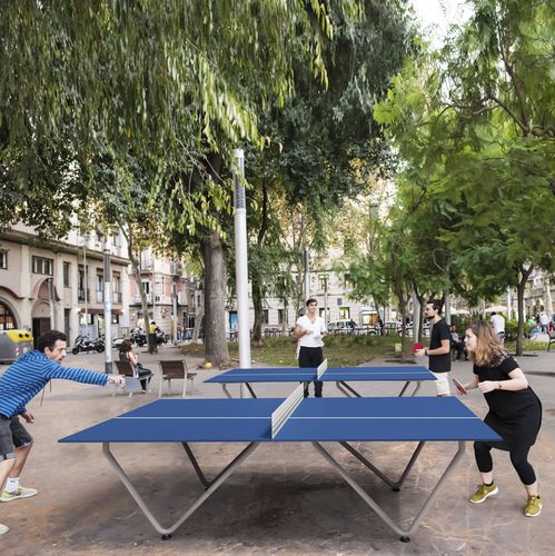 Tischtennisplatte für Außenbereich - TOPSPIN - CITY DESIGN - modern / für Schulen / für Universität