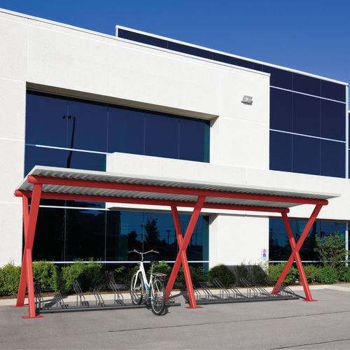 Nachhaltiger Fahrradunterstand - CIKE - CITY DESIGN - schräg / galvanisiertem Stahl / für öffentliche Bereiche