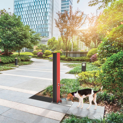 Trinkbrunnen für Hunde - FONTIS DOG  - CITY DESIGN - für Außenbereich / Edelstahl / galvanisiertem Stahl
