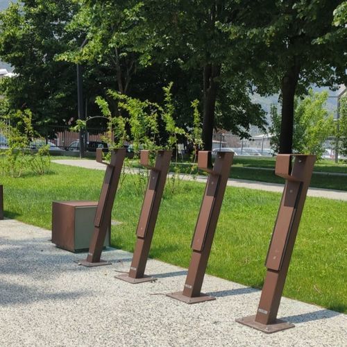 Bodenstehender Fahrradständer - FOXHOUND - CITY DESIGN - gesichert / vertikal / für Außenbereich
