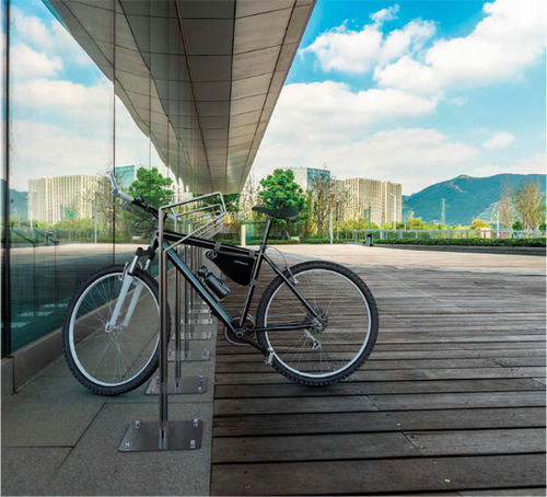 Bodenstehender Fahrradständer - GREYHOUND - CITY DESIGN - gesichert / vertikal / für Außenbereich