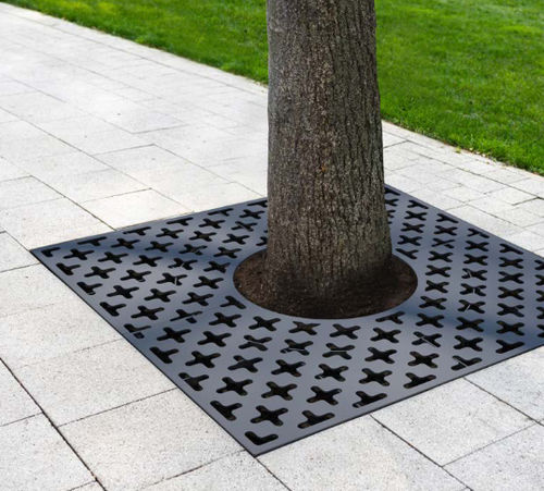 Quadratisches Baumgitter - ARABIS - CITY DESIGN - galvanisiertem Stahl / durchbrochen