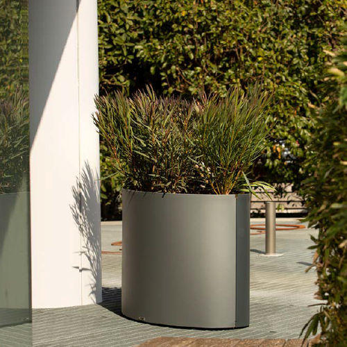 Cortenstahl-Pflanzkübel - DUO - CITY DESIGN - galvanisiertem Stahl / Edelstahl / kreisförmig