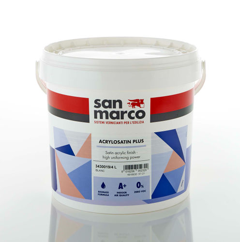 Endbearbeitungsfarbe - ACRYLOSATIN PLUS - San Marco - Innenbereich / Mauer / für Decke