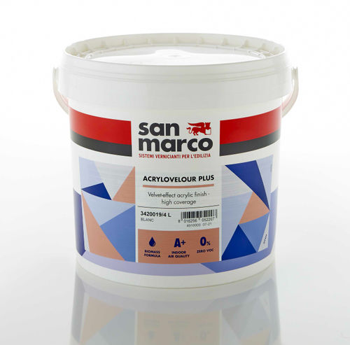 Endbearbeitungsfarbe - ACRYLOVELOUR PLUS - San Marco - Innenbereich / Mauer / für Decke
