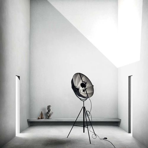 Bodenlampe - FORTUNY  - PALLUCCO - Stahl / Stoff / modern