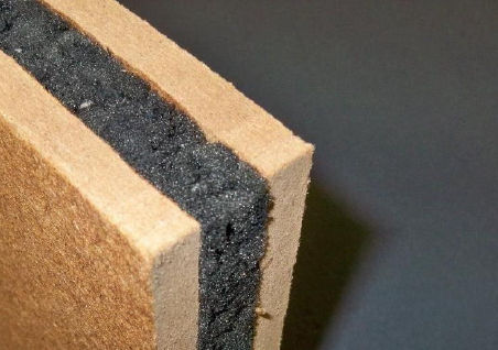 Sandwichpaneel für Wand - ECO-WOOD - ECOPOLIMER - Oberfläche aus Holzfasern / Gummi-Mittellage