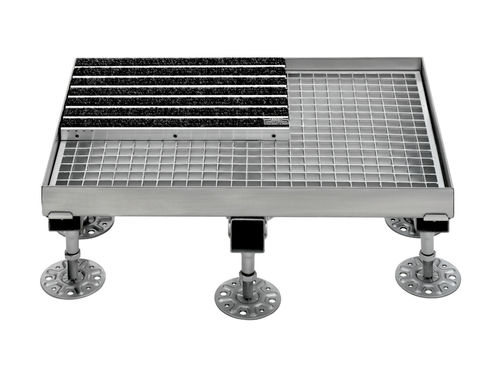 Eingangsmatte für öffentliche Einrichtungen - SPECIAL FRAME WITH SUBSTRUCTURE A - emco Bautechnik GmbH - Polypropylen / Aluminium / Schmutzfang
