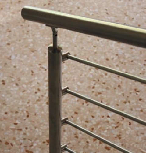 Aluminium-Geländer - ZAMAK - EURO-FER - mit Stangen / für den Innenraum / für Treppen