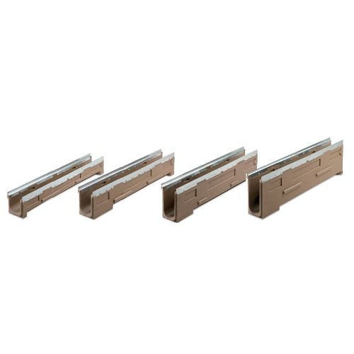 Gitter-Abflussrinne - STREAM - GRIDIRON S.P.A. - Unipersonale - mit Neigung / Polymerbeton / galvanisiertem Stahlgitter