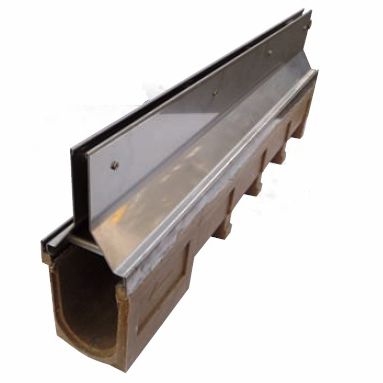 Abflussrinne / zentrale Schlitz - THIN COVERS - CENTRAL SLOT - GRIDIRON S.P.A. - Unipersonale - Polymer / aus schwinggepresstem Beton / für öffentliche Bereiche