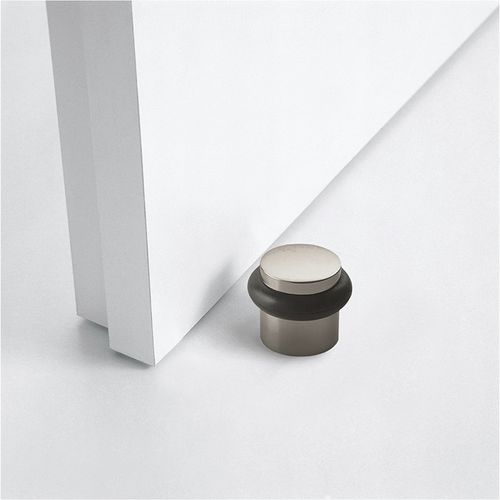 Messing-Türstopper - LIJ0002 - GRUPPO CONFALONIERI - Gummi / schwarz / silberfarben
