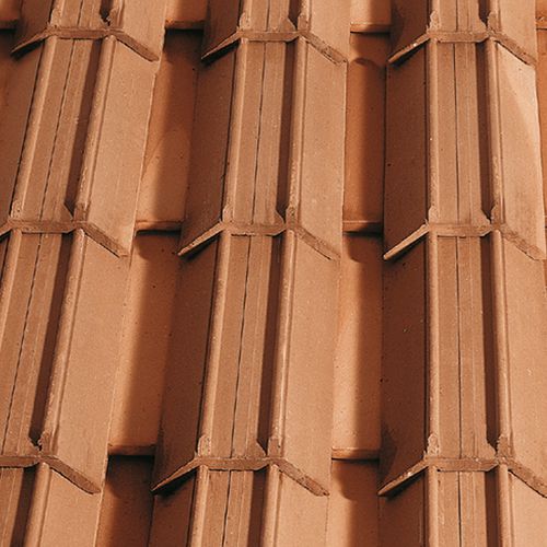 Verfalzt-Dachziegel - TEGOLA VL ROSATA - INDUSTRIE COTTO POSSAGNO - Ton