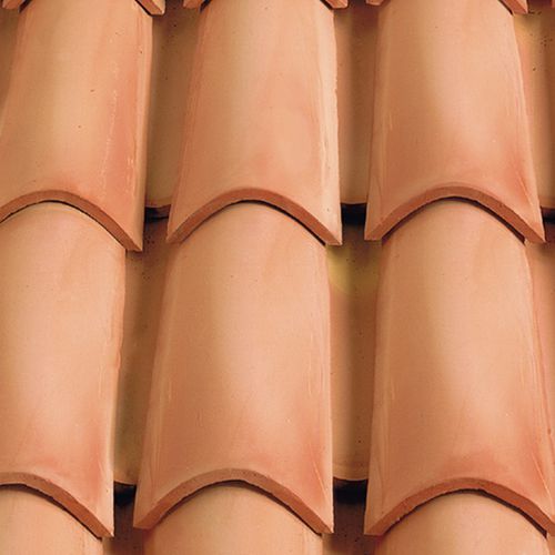 Dachziegel / Mönch Nonnen - COPPO UMBRO TOSCANO ROSATO - INDUSTRIE COTTO POSSAGNO - belüftet / Ton