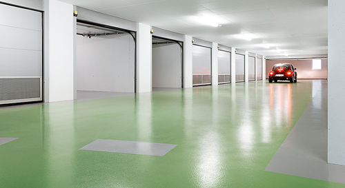Epoxidbodenbelag - BASIC PARKDECK 0S8 - IPM ITALIA - für Parkplätze / satiniert / Betonoptik