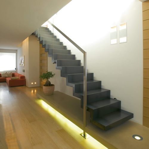 Gerade Treppe - A 211 - METALL CONCEPT - Metallstufen / mit Metallstruktur / für Privatgebrauch
